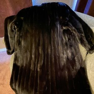 Elegant Black Platinum Full Length Mink Coat